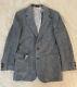 Loft & Brownstone Vintage Wool Herringbone Patch Pocket Jacket Size 38 L