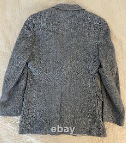 LOFT & BROWNSTONE Vintage Wool Herringbone Patch Pocket Jacket Size 38 L