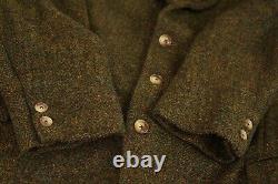 Men Harris Tweed Suit Wool Green Vintage 90's Made in UK EU52 uk/US42 HD111