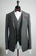 Mens Grey Tweed 3 Piece Suit Vintage Slim Fit Wool Silk 42r W36 L31