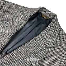 NEW VTG Paul Stuart Men's Tweed 2-Button Blazer Jacket Gray Plaid. USA. 38S