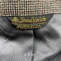 NEW VTG Paul Stuart Men's Tweed 2-Button Blazer Jacket Gray Plaid. USA. 38S