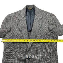 NEW VTG Paul Stuart Men's Tweed 2-Button Blazer Jacket Gray Plaid. USA. 38S