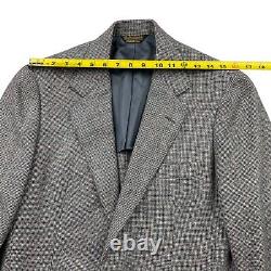 NEW VTG Paul Stuart Men's Tweed 2-Button Blazer Jacket Gray Plaid. USA. 38S