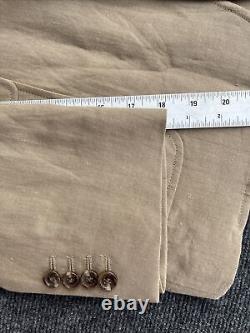 NOS Vintage POLO RALPH LAUREN Blazer Jacket Men's MD 42R 100% Linen Beige