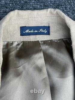 NOS Vintage POLO RALPH LAUREN Blazer Jacket Men's MD 42R 100% Linen Beige