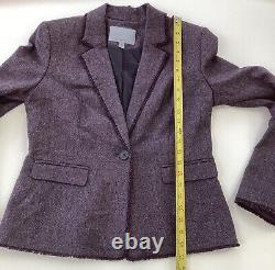 NWT Nordstrom Classiques Entier Vintage Purple Tweed Jacket Suit Coat Blazer