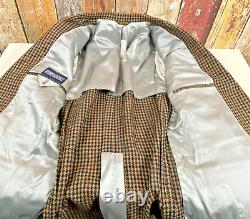 NWT Vintage Lands End Men's Houndstooth Wool Tweed Sport Coat Jacket 40 Long