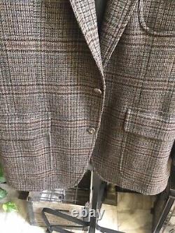 POLO by RALPH LAUREN vintage tweed plaid men's sport jacket coat 40L