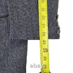 Polo Ralph Lauren Sport Coat Mens 40R Gray Two Button Suit Jacket Herringbone