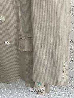RARE VINTAGE DEADSTOCK Polo Ralph Lauren Double Breasted Linen Suit USA 44