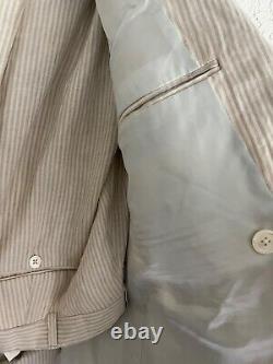 RARE VINTAGE DEADSTOCK Polo Ralph Lauren Double Breasted Linen Suit USA 44