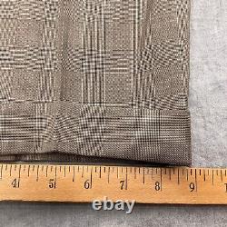 Ralph Lauren Chaps Suit Men 43/34W x 30L Brown White Glen Plaid Pleat Cuff VTG