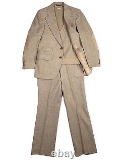 STUNNING VINTAGE 60'S 3 PCE HARRIS TWEED SUIT 42 Hardy Amies