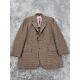 Southwick Blazer Mens 44l Brown Wool Houndstooth Tweed Sports Coat Jacket Vtg