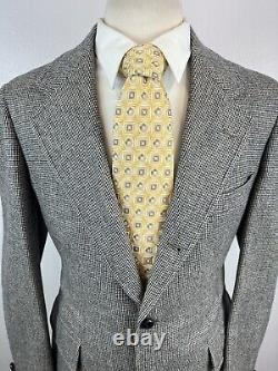 Southwick Men's Gray Houndstooth Tweed Wool Suit 42 R Pants 36 X 30 USA Vintage