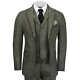 Tweed 3 Piece Suit For Mens Vintage Green Herringbone 1920s Classic Tailored Fit