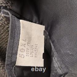 VINTAGE Blair Jacket Gray Birdseye 100% Wool Donegal Tweed Made in USA 50L 50XL