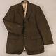 Vintage Donegal Tweed Jacket M Brown Green Herringbone Wool Usa Bill Blass 40r