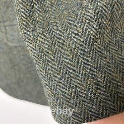 VINTAGE Harris Tweed Mens SMALL Green Norfolk Country Shooting SCOTLAND 70s