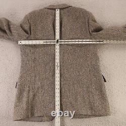 VINTAGE Kuppenheimer Jacket Gray Herringbone Wool Harris Tweed Sport Coat 46R