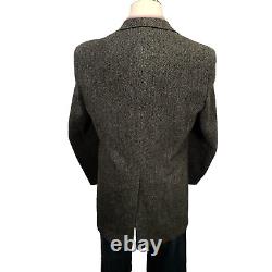 VINTAGE Orvis Harris Tweed Mens Blazer Size 44 Sport Coat Two Button Jacket Suit