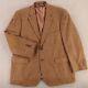 Vintage Tweed Jacket Xl Brown Melange Lambs Wool Heavy Twill Elbow Patches 46s