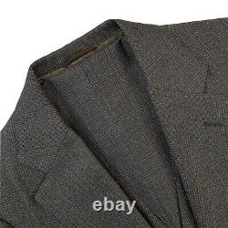 VTG 40 L Saks Fifth Avenue Brown Glen Plaid Wool Tweed 3pc Suit Made USA