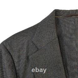 VTG 40 L Saks Fifth Avenue Brown Glen Plaid Wool Tweed 3pc Suit Made USA