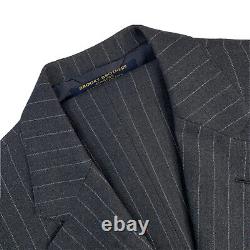 VTG 40 R Brooks Brothers Makers Flannel Weight 3/2 Roll Cable Stripe Suit