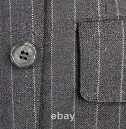 VTG 40 R Brooks Brothers Makers Flannel Weight 3/2 Roll Cable Stripe Suit