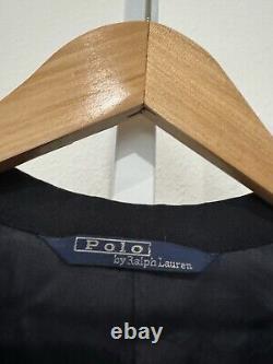 VTG 42 L Polo Ralph Lauren Navy Blue Solid Mid Weight Wool Suit Made USA 70s