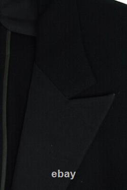 VTG 50s Browning King & Co Black Flannel & Silk Peak Lapel 2-Piece Tuxedo 40 US