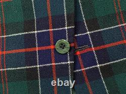 VTG 60's 42 L The Scotch House Dark Green Plaid Patch Pocket Tweed Blazer & Vest