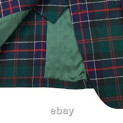 VTG 60's 42 L The Scotch House Dark Green Plaid Patch Pocket Tweed Blazer & Vest