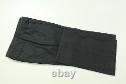 VTG 70s Bellini Charcoal Flannel Pinstripe 2 Button 3 Piece Suit USA Made Sz 41