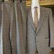 Vtg Accento 43r 36 X 30 2pc 100% Wool Heavy Tweed Brown Check 2btn Suit