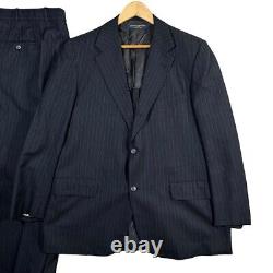 VTG Brooks Brothers 346 Pinstriped Suit Mens 43R Wool 38X28 Pant Navy Adult