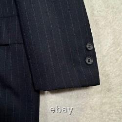 VTG Brooks Brothers 346 Pinstriped Suit Mens 43R Wool 38X28 Pant Navy Adult