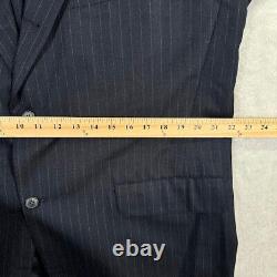 VTG Brooks Brothers 346 Pinstriped Suit Mens 43R Wool 38X28 Pant Navy Adult