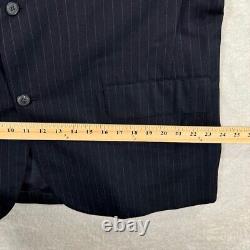 VTG Brooks Brothers 346 Pinstriped Suit Mens 43R Wool 38X28 Pant Navy Adult