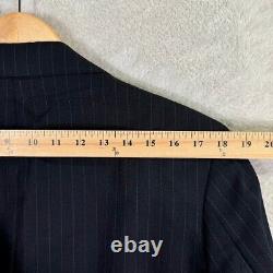 VTG Brooks Brothers 346 Pinstriped Suit Mens 43R Wool 38X28 Pant Navy Adult