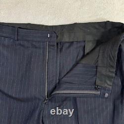 VTG Brooks Brothers 346 Pinstriped Suit Mens 43R Wool 38X28 Pant Navy Adult