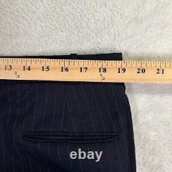 VTG Brooks Brothers 346 Pinstriped Suit Mens 43R Wool 38X28 Pant Navy Adult