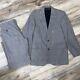 Vtg Brooks Brothers Gray Tweed Herringbone Flannel 100% Wool 2 Piece Front Suit