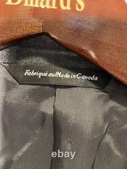VTG Ermenegildo Zegna Copley 43L 36 x 32 Gray Pinstriped Wool Flannel 2 Btn Suit