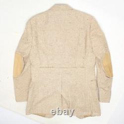 VTG HIS Mens Tweed Suit 36R 30x28 Beige Donegal Speckle Norfolk Coat Pants
