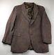 Vtg Harris Tweed Blazer Mens 46 Brown Hebrides Of Scotland Wool Jacket