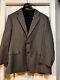 Vtg Hickey Freeman Brown Herringbone Silk Wool Blazer Sport Coat Suit Jacket 44r