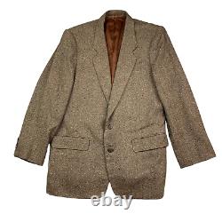 VTG Holland & Sherry Men's 100% Wool Tweed 2-Button Blazer Beige. 38 R